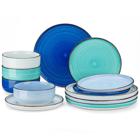 vancasso front packaging showing complete 12-piece set and colorful design benefits table styling