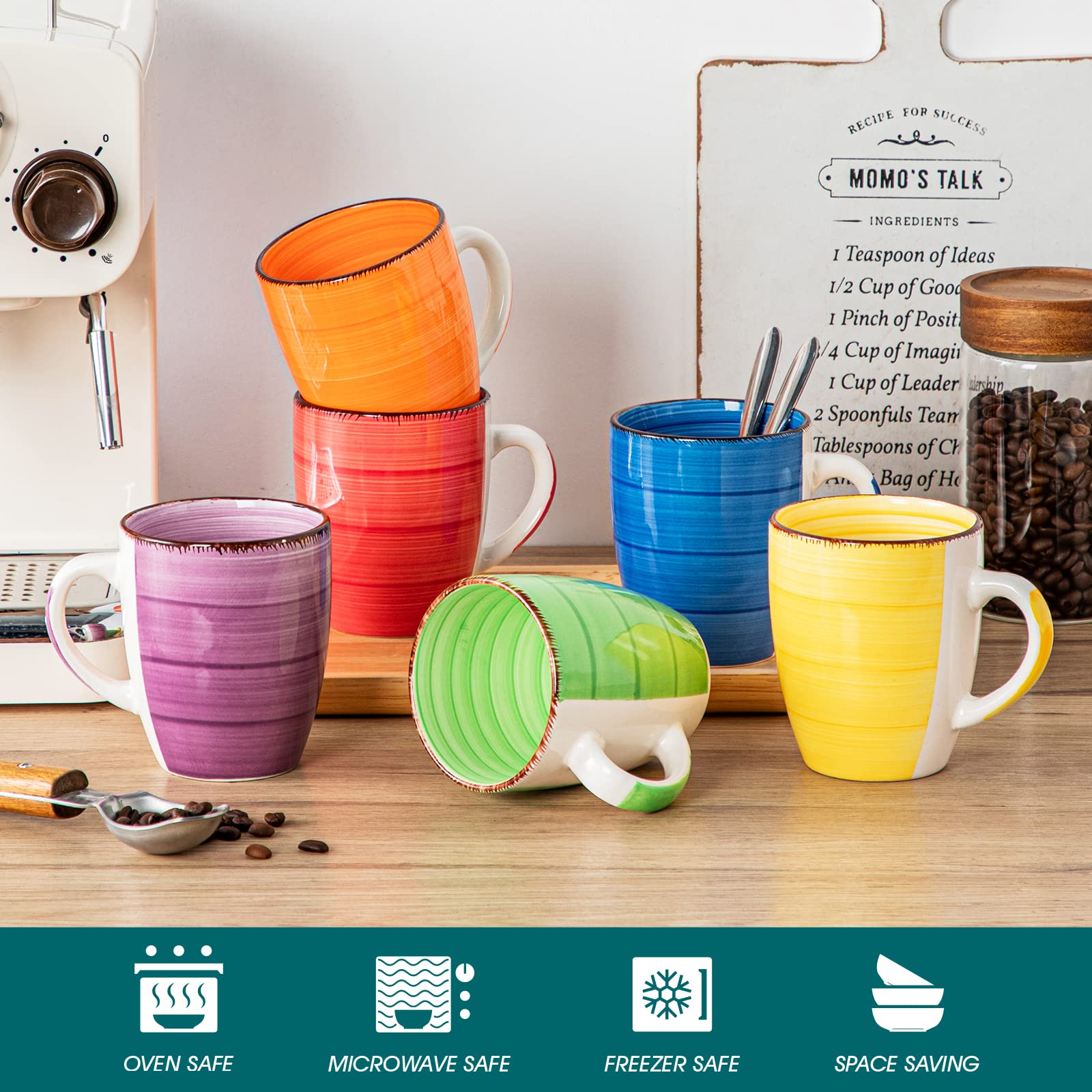 vancasso mug filled with cappuccino demonstrating heat retention benefit
