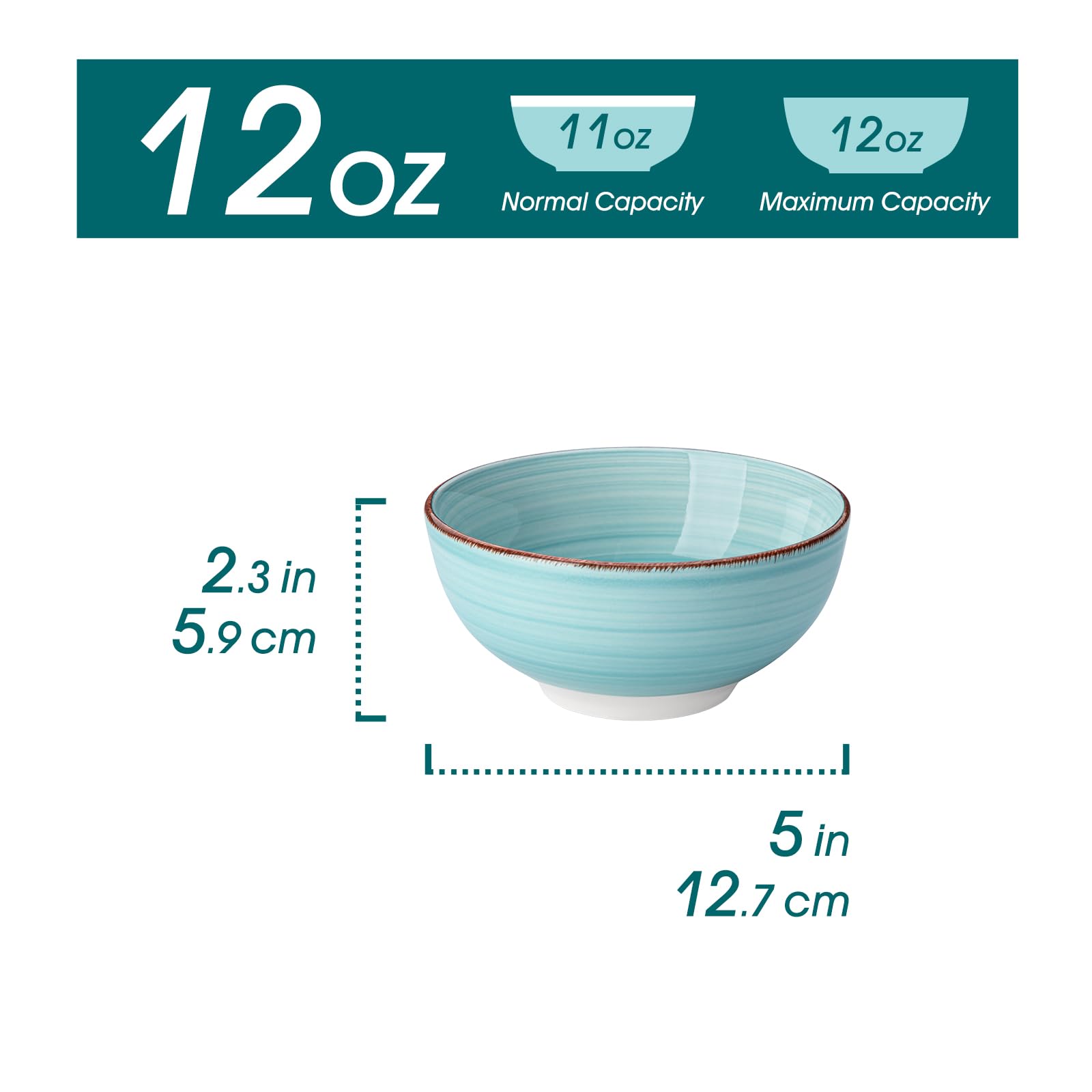 vancasso Bonita top view of rainbow-colored bowls arranged, visual contrast helps table styling decisions