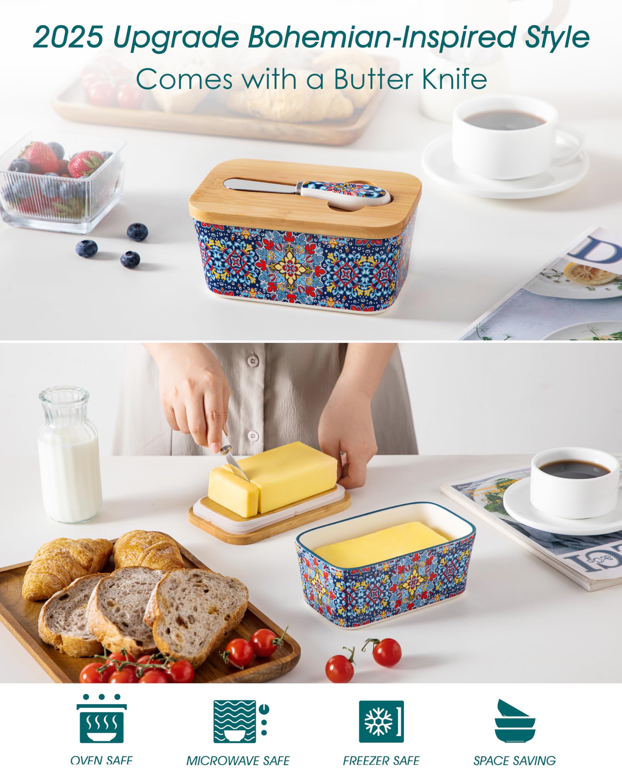 vancasso colorful Bohemian pattern detail adding decorative flair to kitchenware