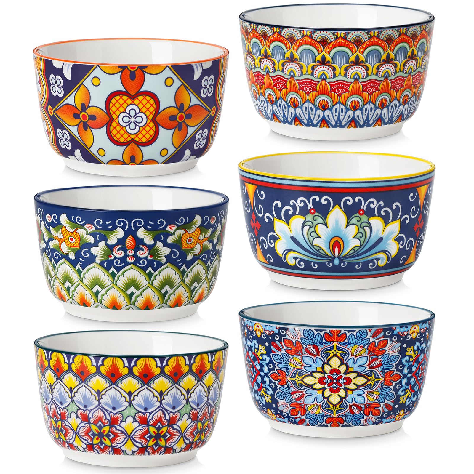 vancasso front view set showing colorful bohemian designs and serving appeal