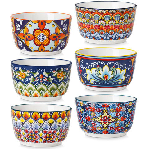 vancasso front view set showing colorful bohemian designs and serving appeal