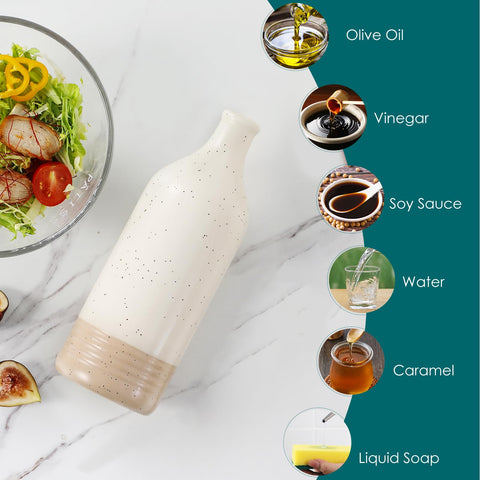 vancasso pouring oil over salad demonstrating precise flow and convenient use