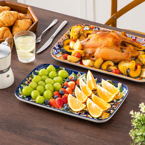 vancasso lifestyle table setting with platters showing stylish boho entertaining appeal
