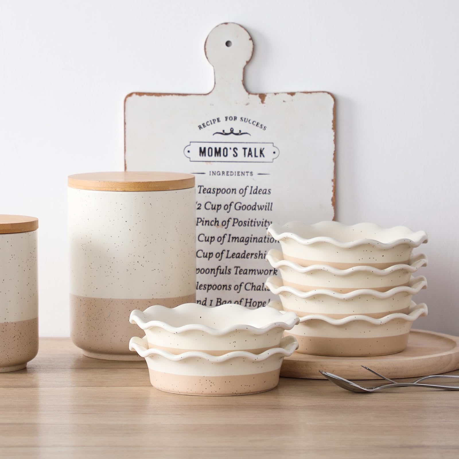 vancasso pan beside spoon showing scale and portion-friendly size