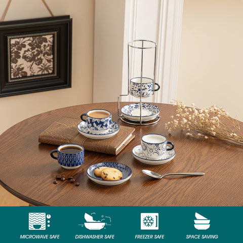vancasso saucer groove detail that secures cups and minimizes spills