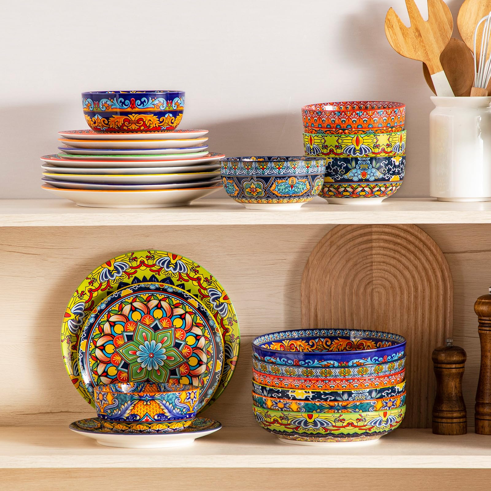 vancasso side profile of 8.5 inch dessert plate showing rim shape and serving versatility