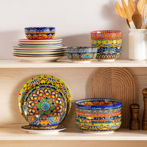 vancasso side profile of 8.5 inch dessert plate showing rim shape and serving versatility