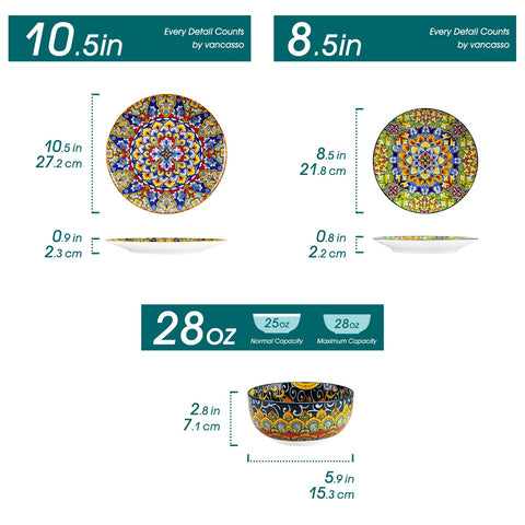 vancasso SIMI close-up of bohemian pattern highlighting vibrant colors and visual impact