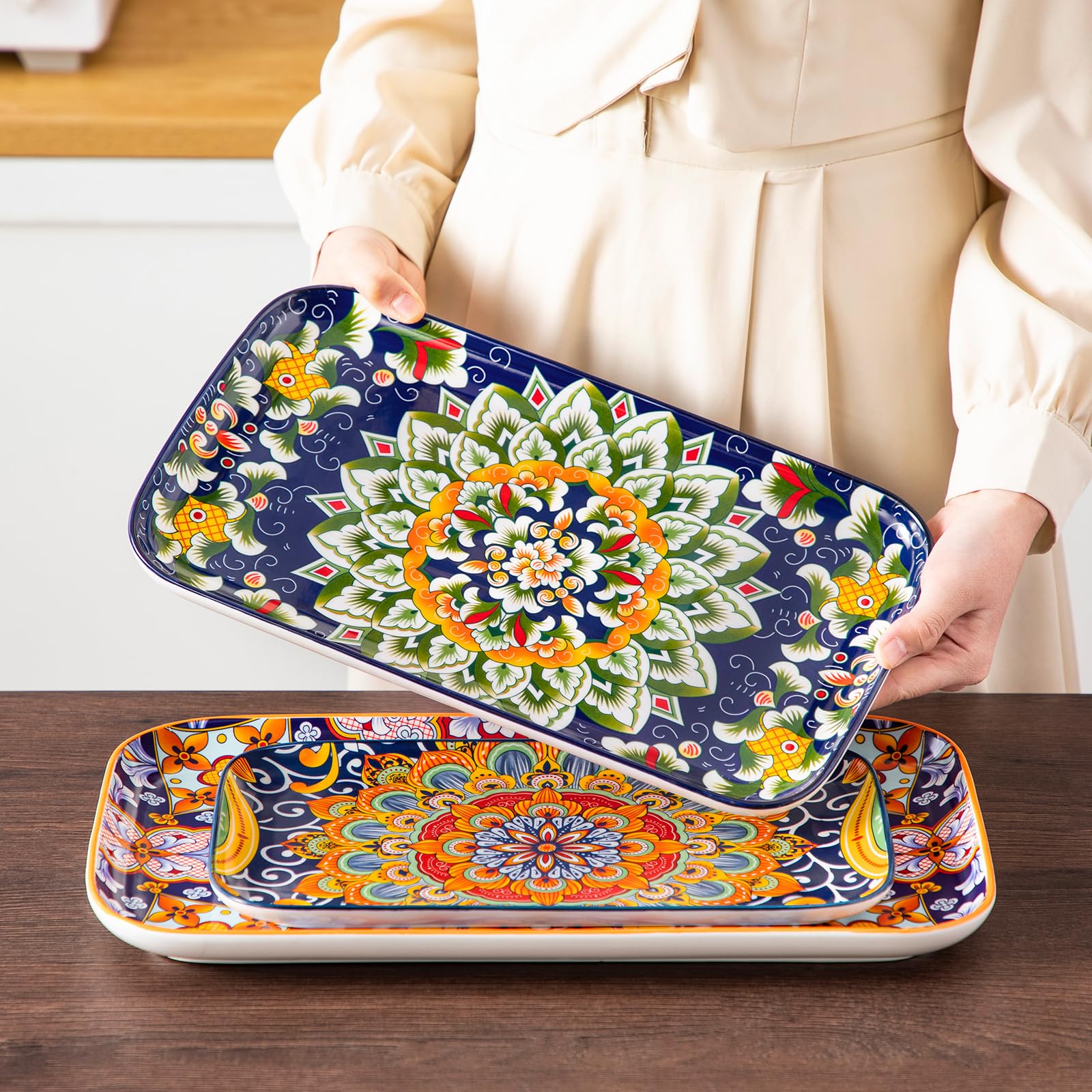 vancasso small platter with desserts detailing rim and presentation-ready finish