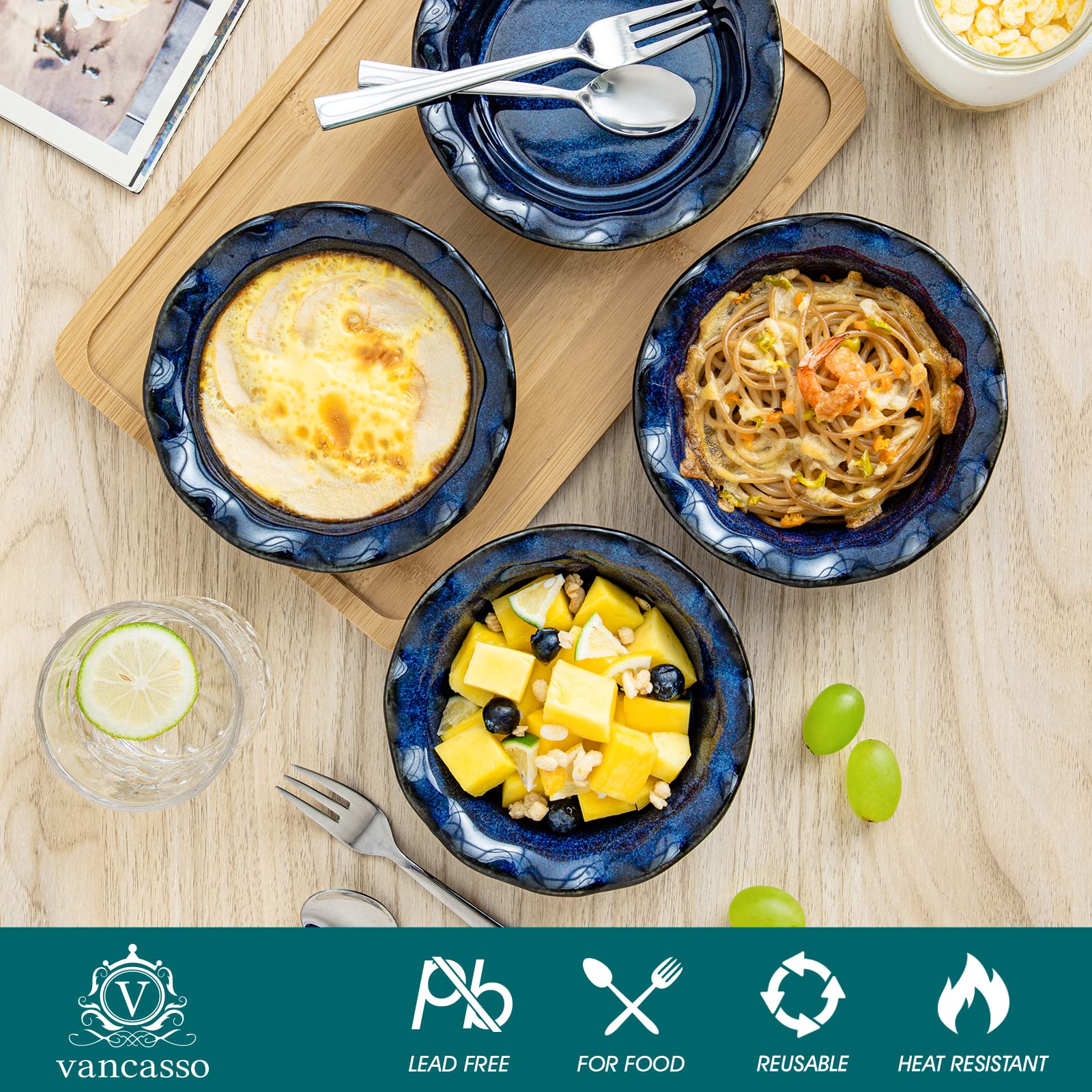 vancasso stacked pans demonstrating compact storage and space-saving
