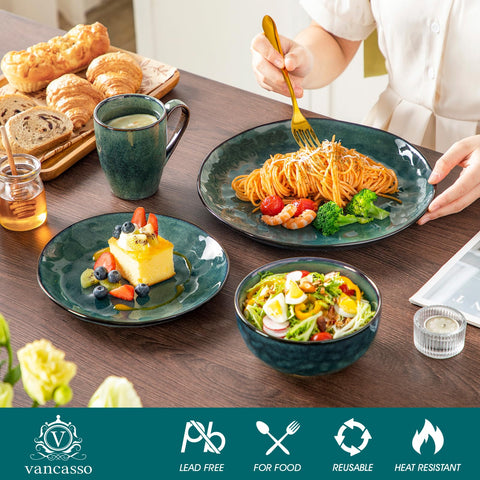 vancasso salad plate stack demonstrating space-saving design and organized storage