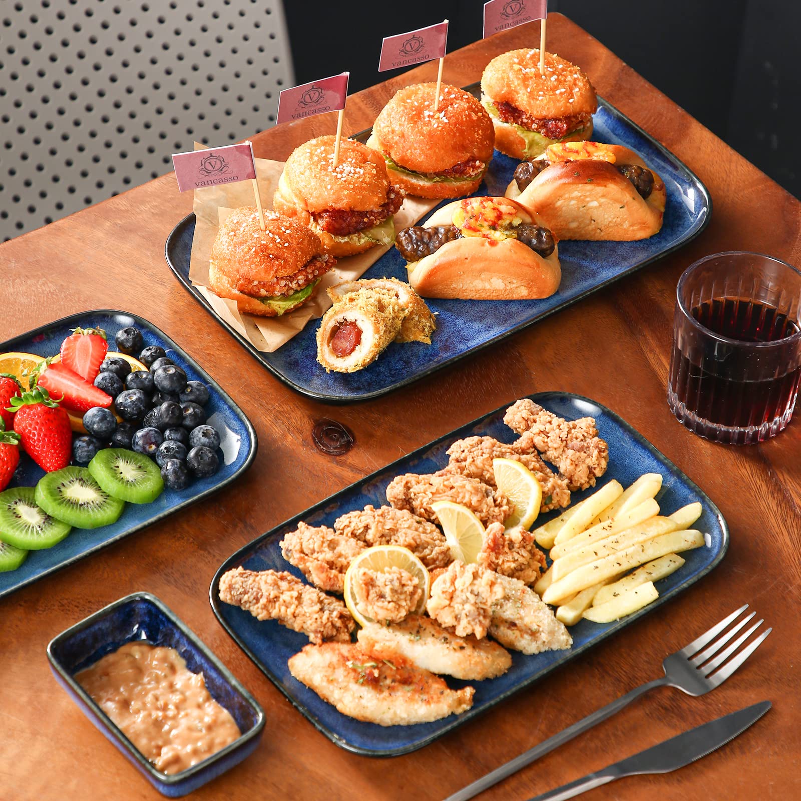 vancasso small platter with sushi pieces, compact size ideal for appetizers and desserts