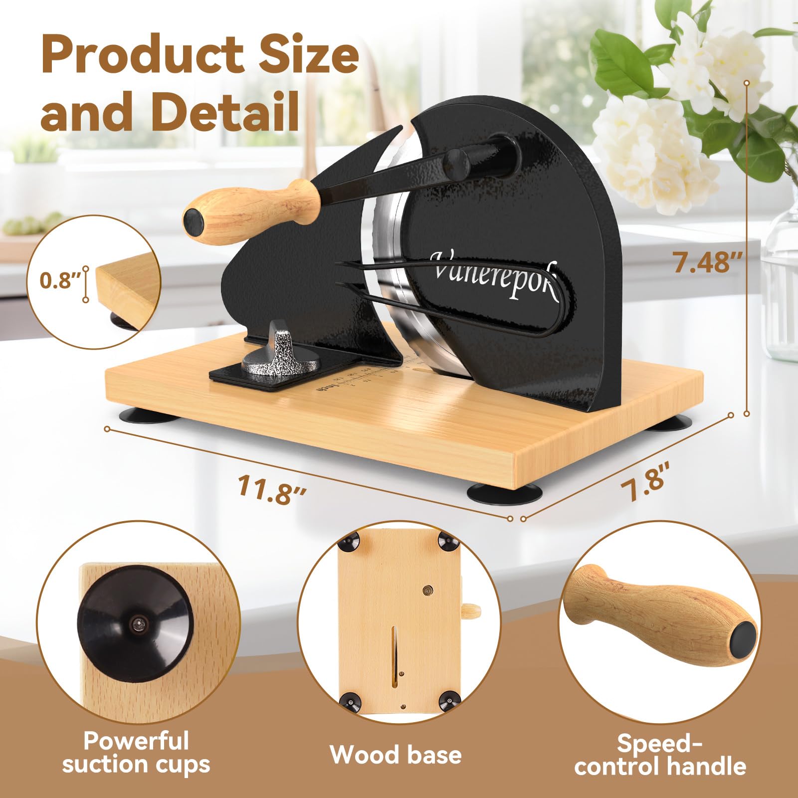 vanerepok stainless-steel blade detail highlighting smooth, even cuts