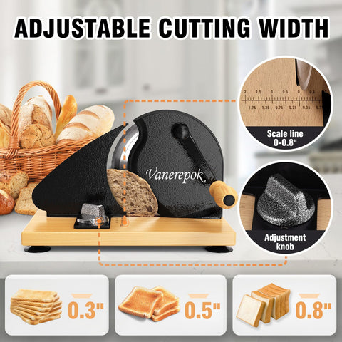 vanerepok detail of the thickness adjustment knob delivering precise slice control