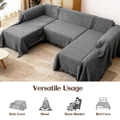 VANITURE folded three-piece blanket set for easy storage convenience
