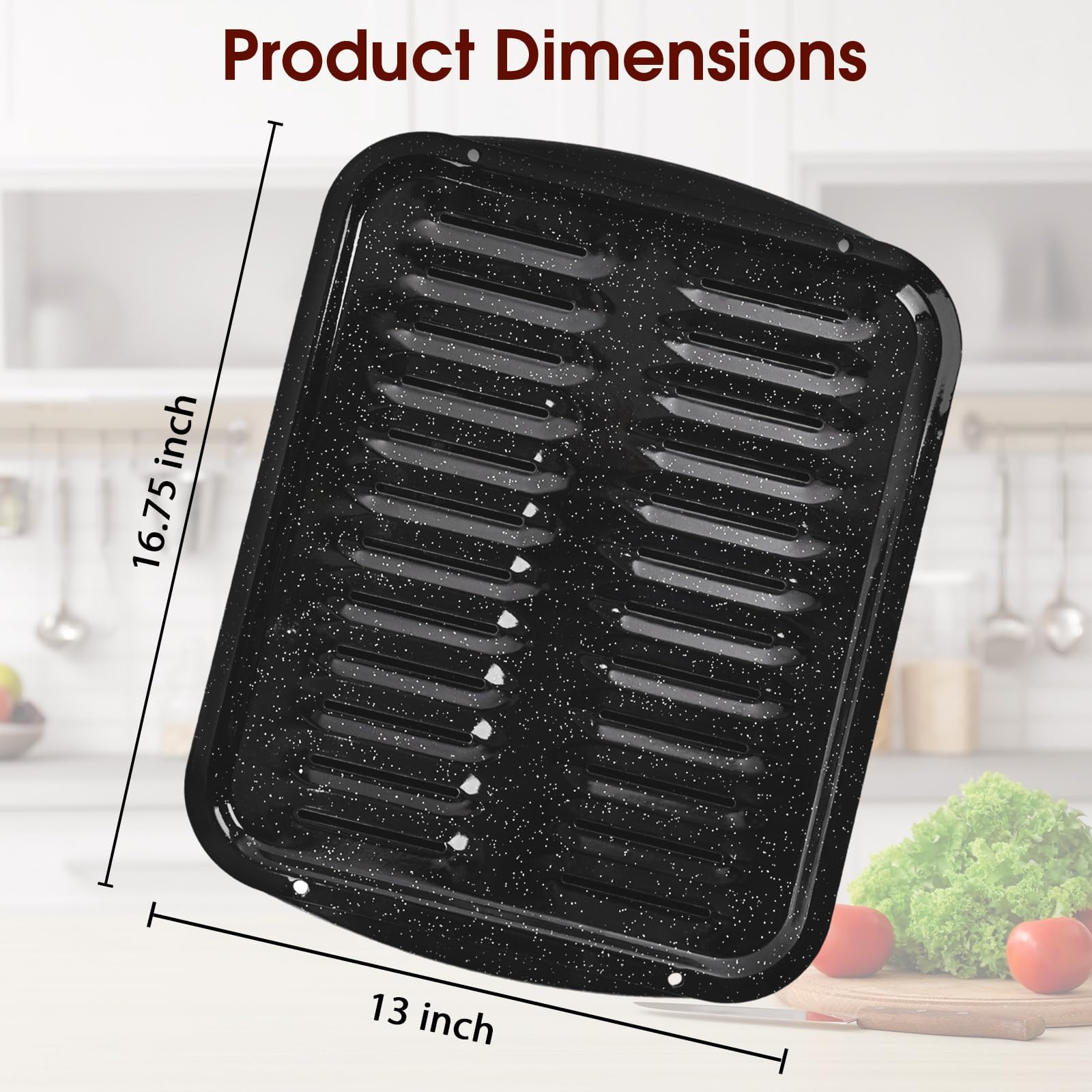 VANKUTL drip tray detail capturing juices and reducing oven smoke