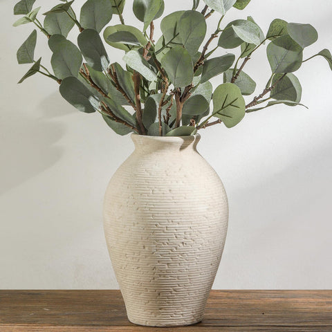 Vanselia front view rustic vase showing vintage charm and versatile styling