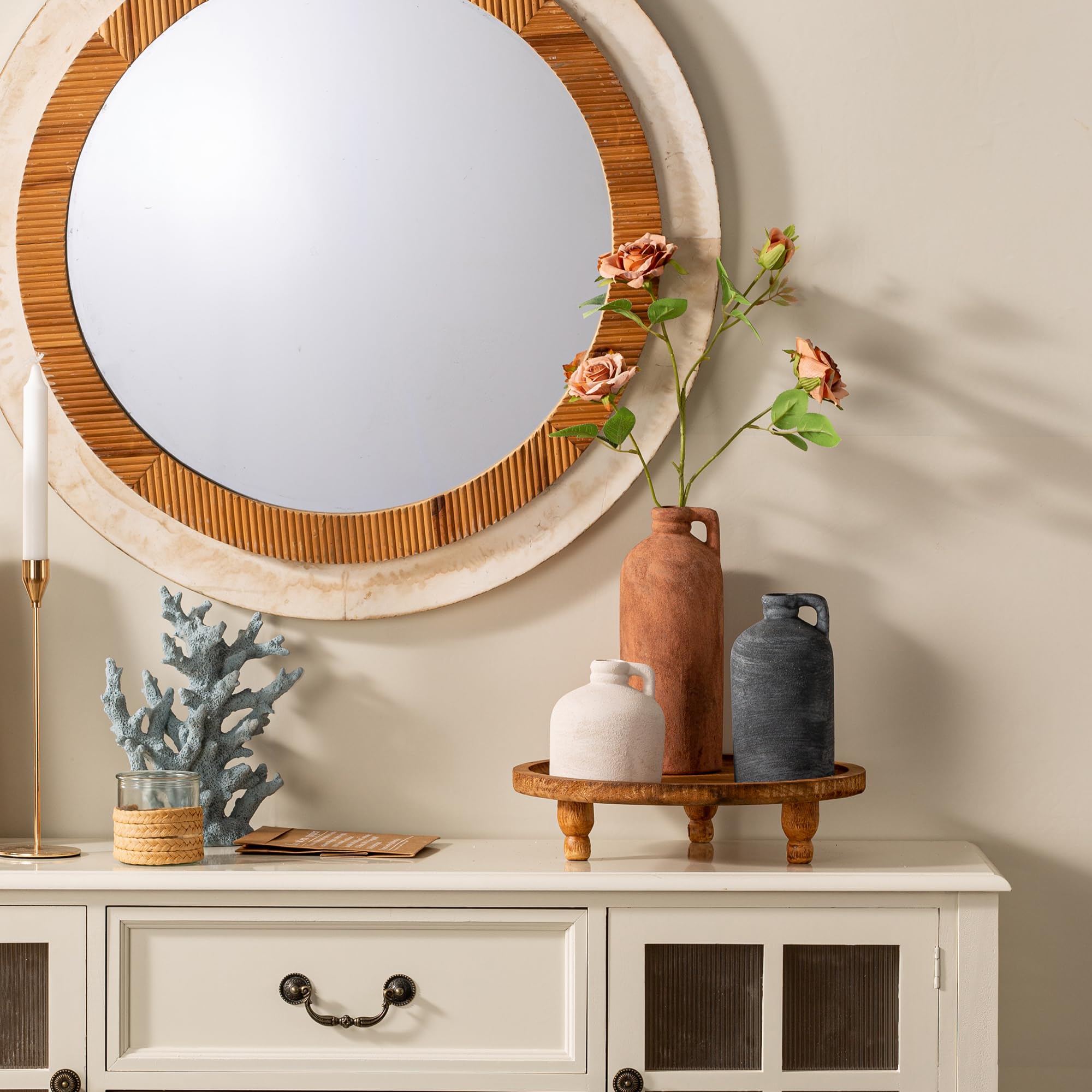 Vanselia lifestyle shelf display in bedroom adding layered decorative flair