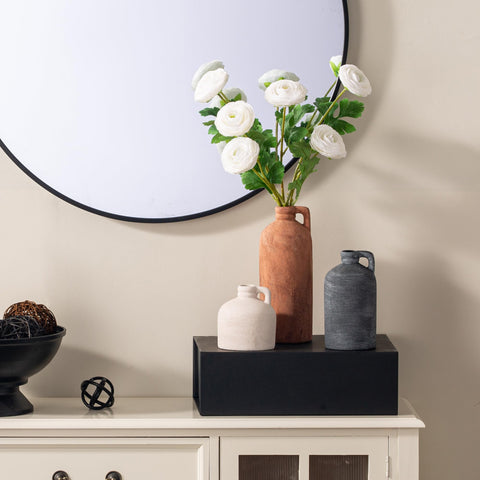 Vanselia vases styled on dining table centerpiece adding rustic-modern charm