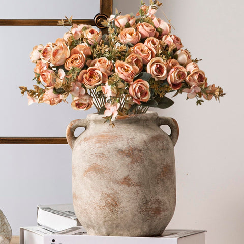 Vanselia on a cozy living room table showing versatile farmhouse styling