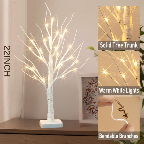 Vanthylit tree decorated with small ornaments to show holding capacity and festive styling