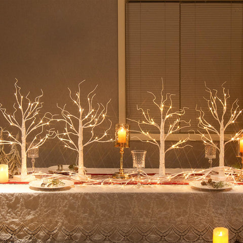 Vanthylit front view of four trees showing warm ambience and balanced arrangement