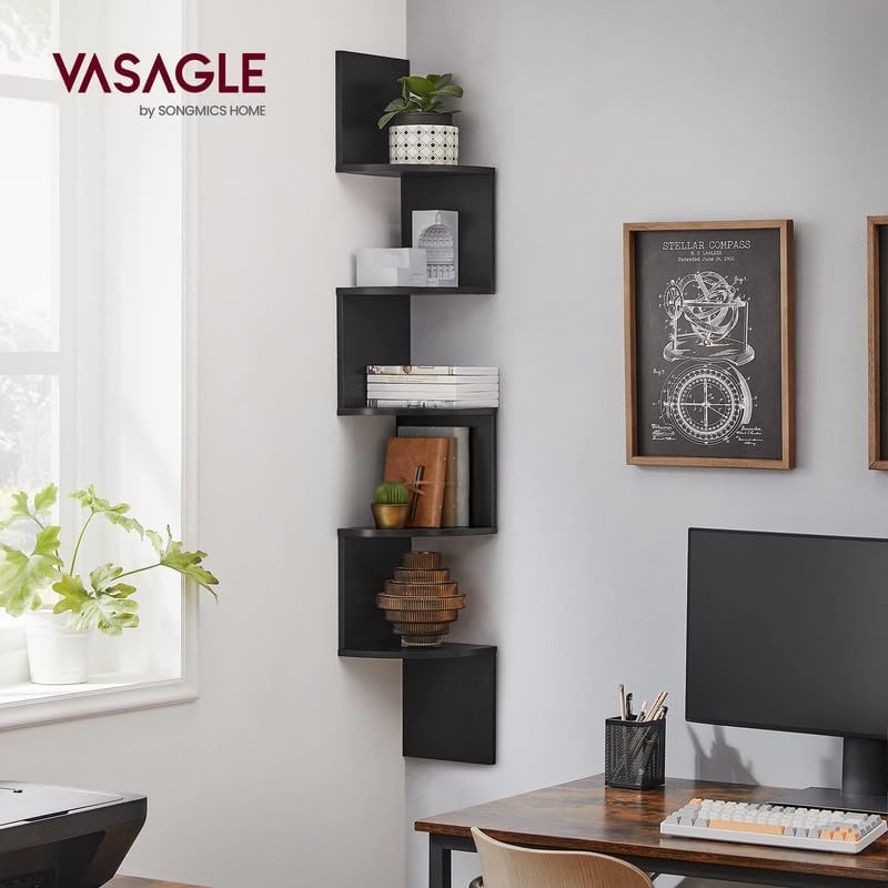 VASAGLE packaged box and parts included for easy assembly and secure mounting