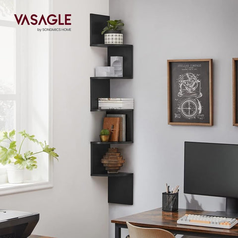 VASAGLE packaged box and parts included for easy assembly and secure mounting