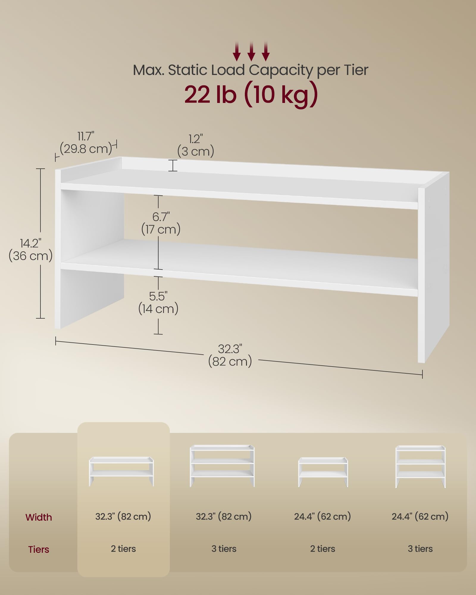 VASAGLE CUSTOS placed in closet illustrating tidy multi-use storage benefit