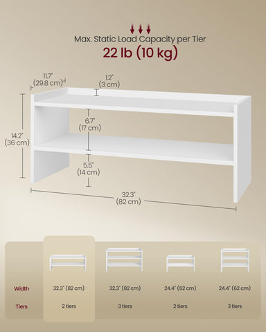VASAGLE CUSTOS placed in closet illustrating tidy multi-use storage benefit