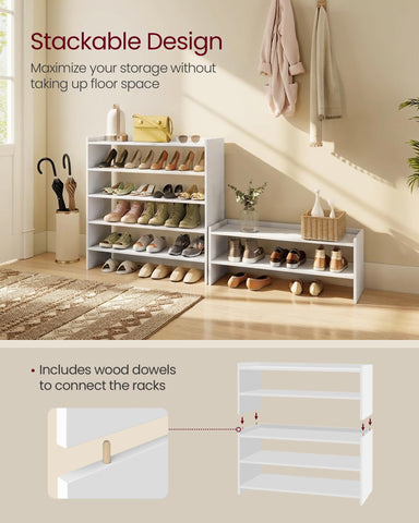 VASAGLE CUSTOS stacked configuration showing expandable storage benefit