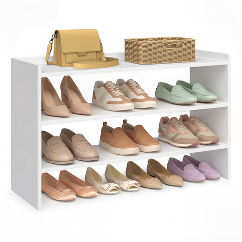 VASAGLE front view of shoe rack showing sleek minimalist design and easy access