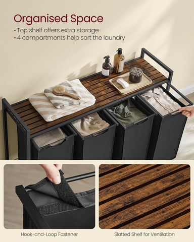 VASAGLE bag bottom plastic panel detail preventing sag and preserving shape