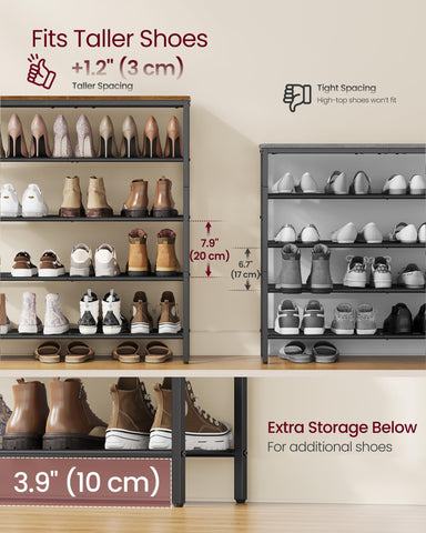 VASAGLE placed in an entryway demonstrating space-saving storage benefit