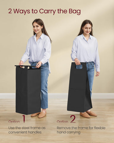 VASAGLE next to person for size comparison highlighting capacity