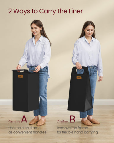 VASAGLE in a laundry room setting showing compact footprint and space-saving benefit