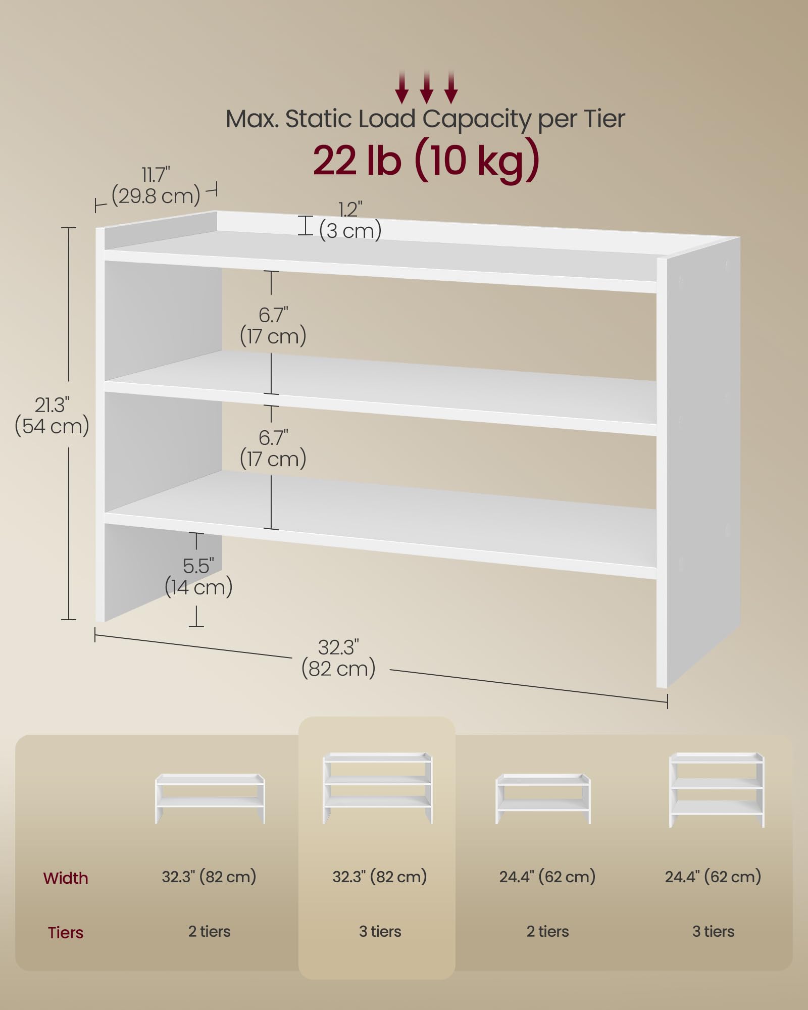 VASAGLE shelf used in living room holding books and decor for versatile styling