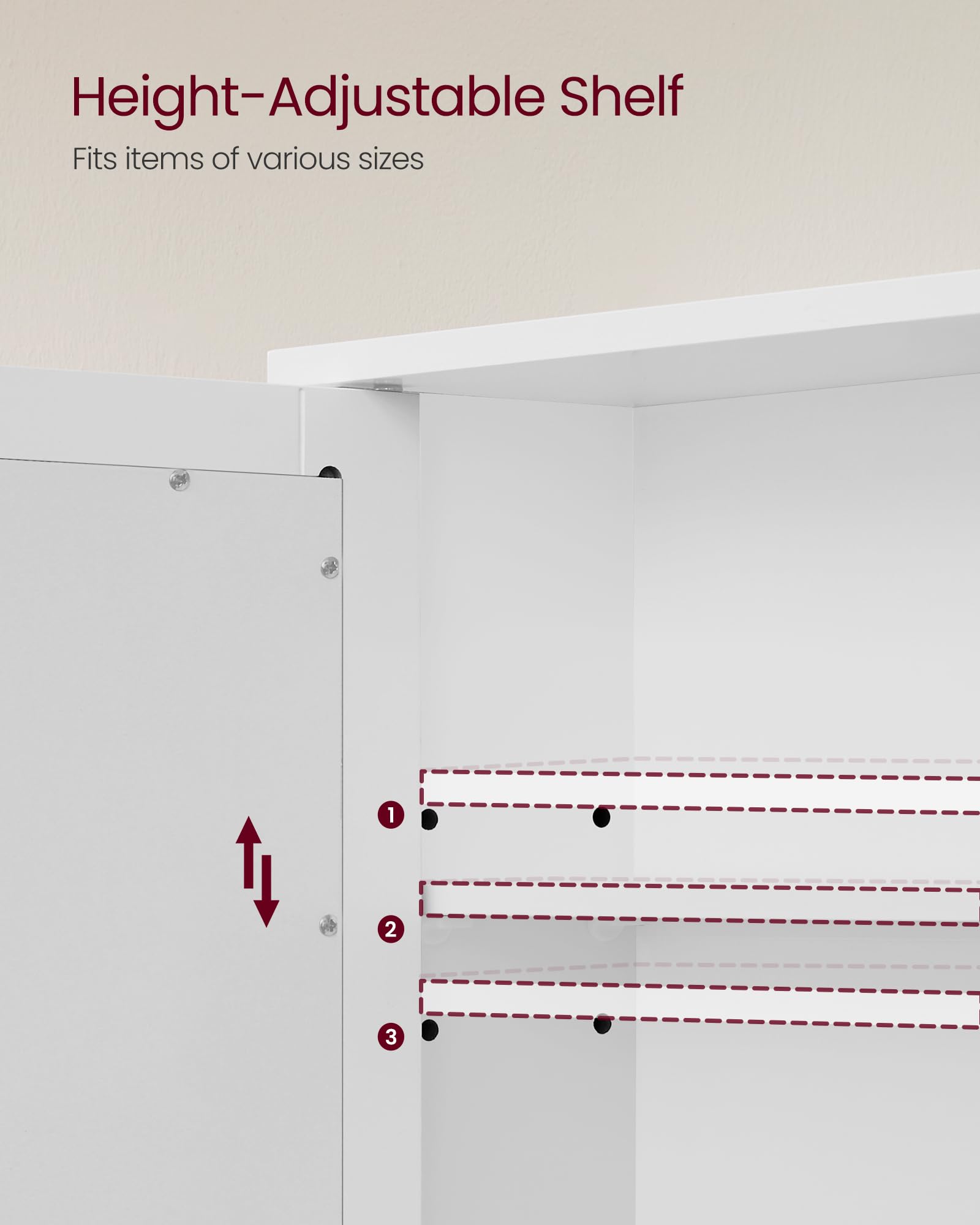 VASAGLE open compartment with toiletries for fast-access convenience benefit