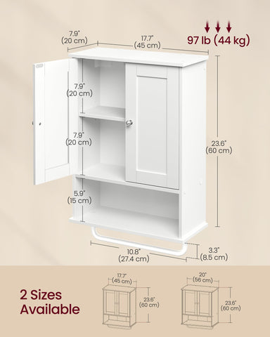 VASAGLE side profile on wall showing compact scale and space savings