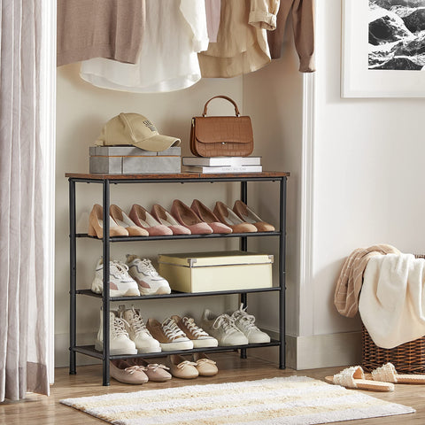 VASAGLE rack next to chair showing scale and compact footprint in home