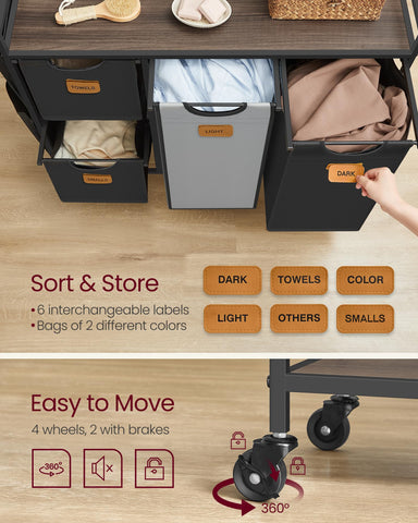 VASAGLE caster wheels with locks demonstrating stable mobility and locking benefit