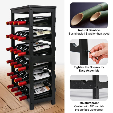 VASMIA side profile loaded with bottles showing stable storage and even tiers