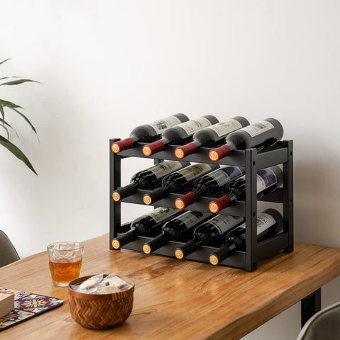 VASMIA close-up of wave shelves holding bottles securely for stability