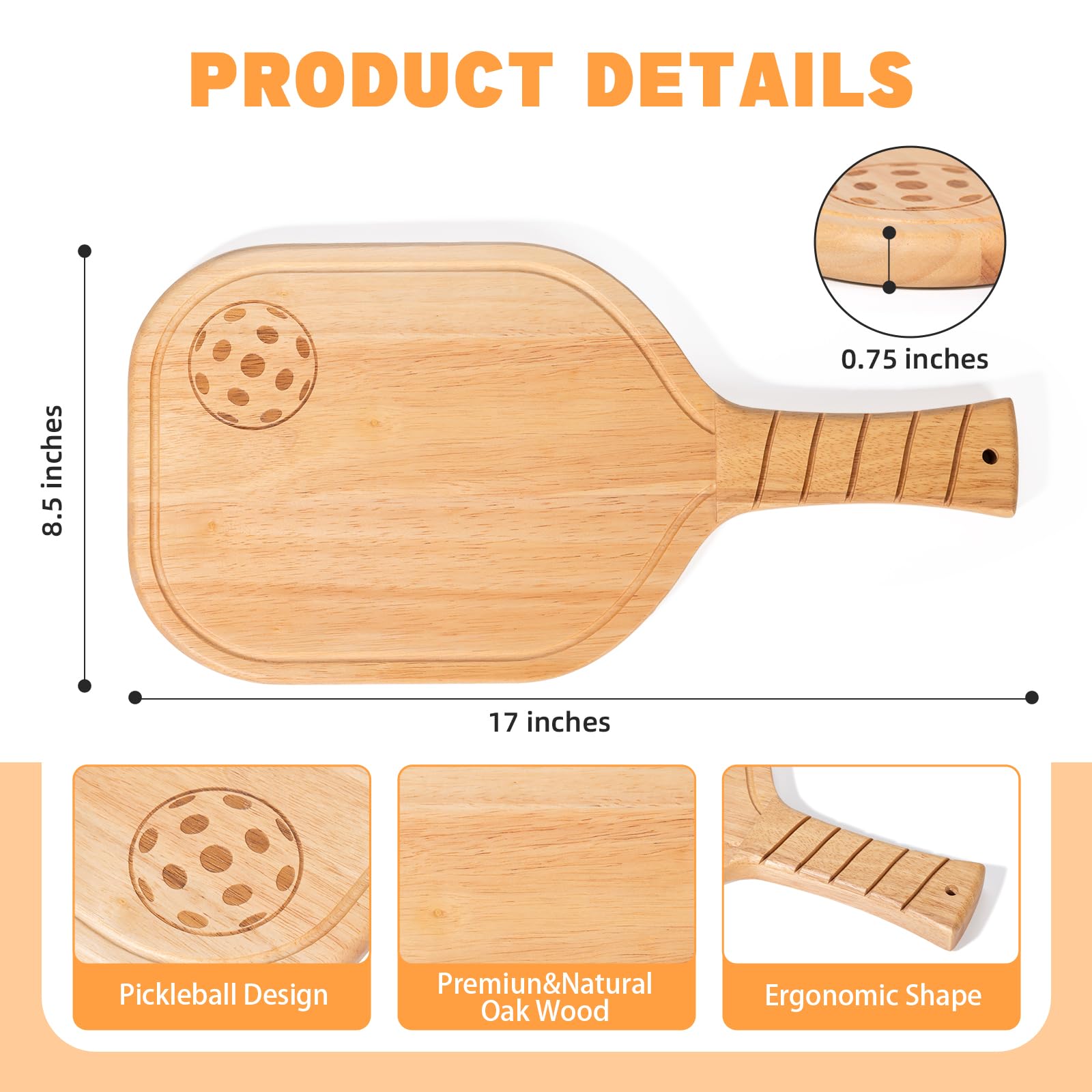 Vastsea oak board handle detail highlighting comfortable grip and easy transport benefit