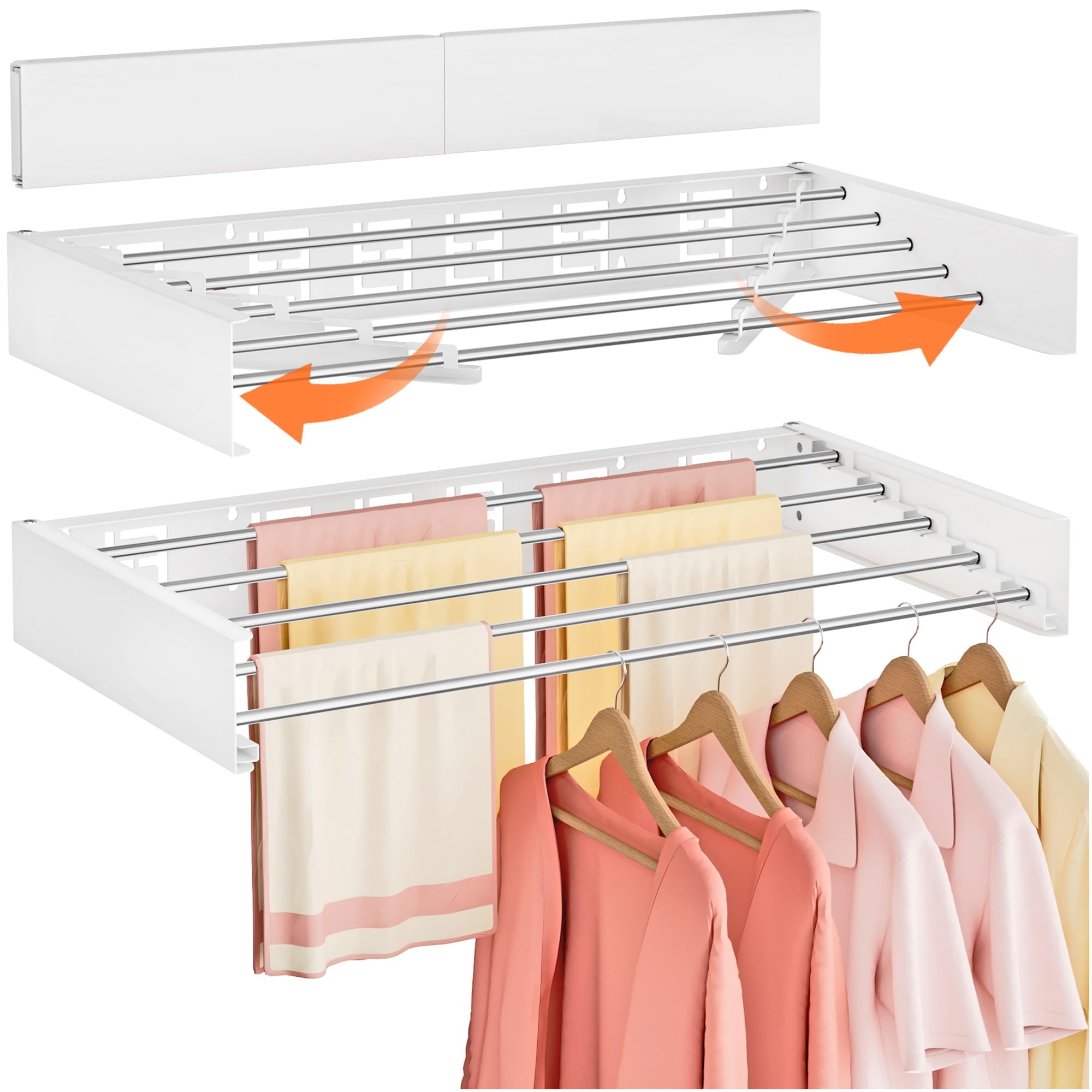 vasunray front mounted 32-inch rack folded flat saves floor space
