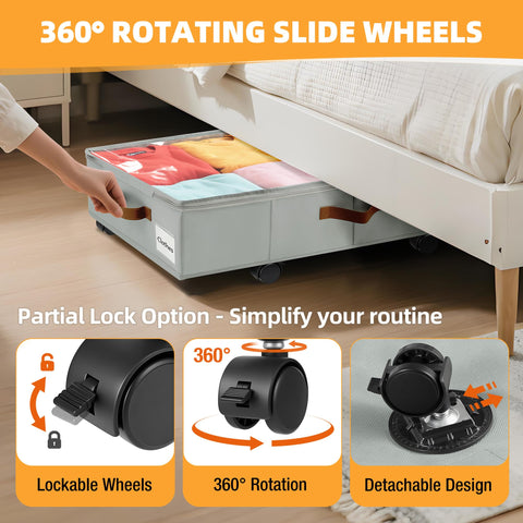 VatFott close-up of wheels and locks for smooth, secure movement