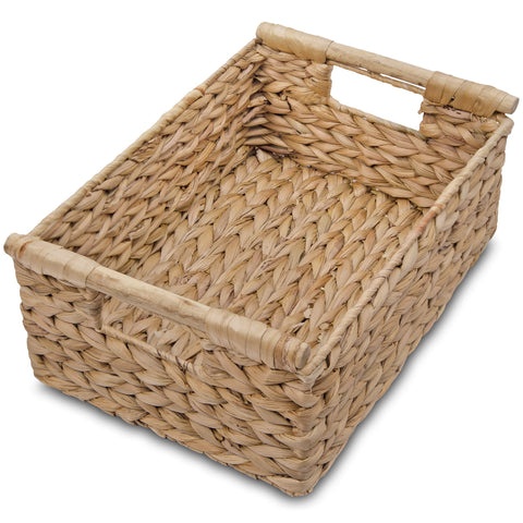 VATIMA front view showing rectangular hyacinth basket for neat storage