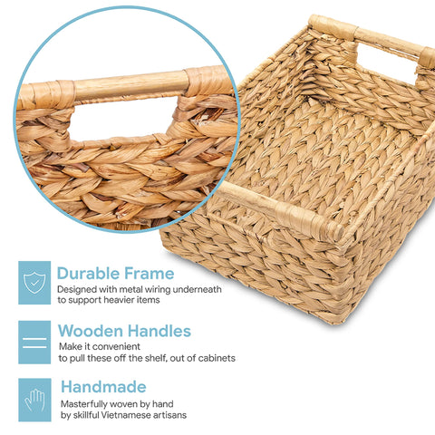 VATIMA basket on shelf organizing items and decluttering space