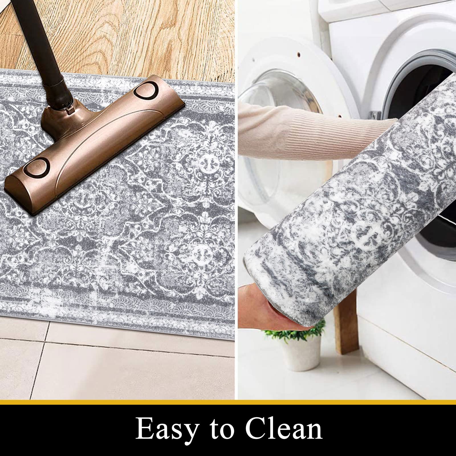 Vaukki runner placed by kitchen sink providing cushioned support